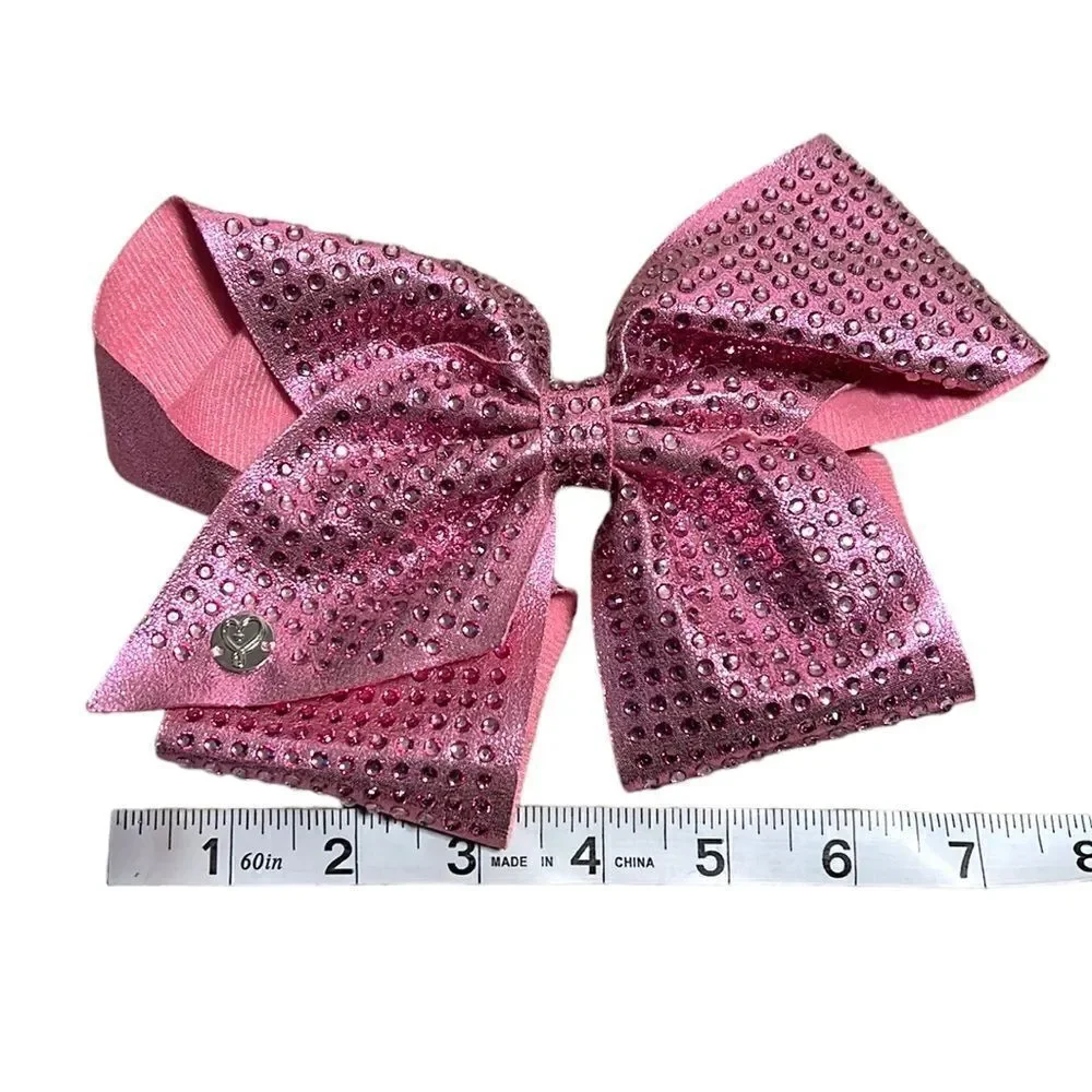 JoJo Siwa Hair Bow Set Pink Blue Rhinestone Clip Girls Oversized